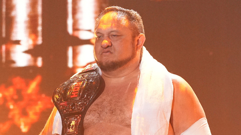 Samoa Joe ROH belt towel