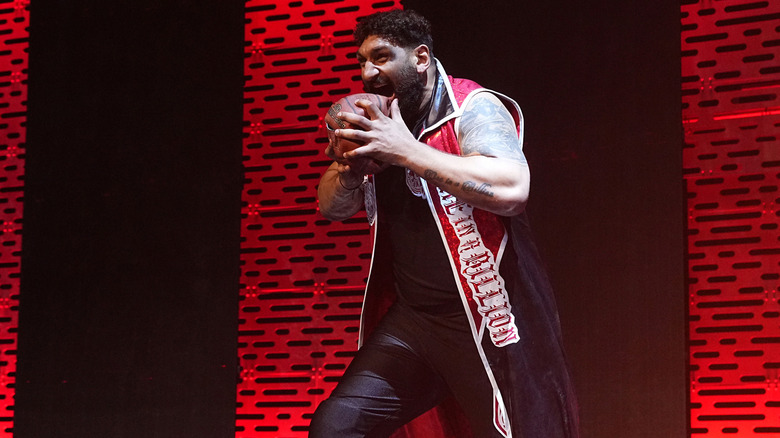 Satnam Singh popping a basketball