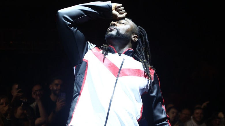 Swerve Strickland ahead of his AEW x NJPW: The Forbidden Door 2025 match.