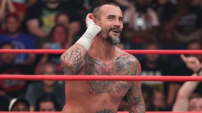 CM Punk during his AEW run