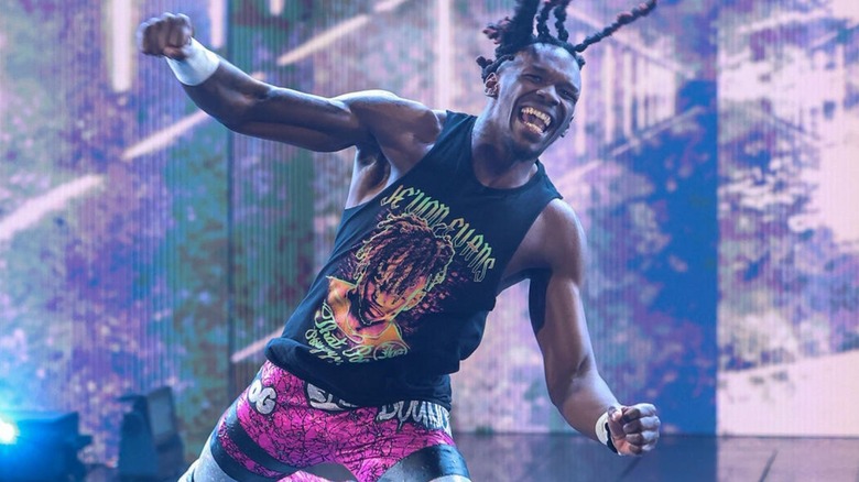 Je'Von Evans makes his way down to the ring for his match against Sami Zayn for the United States Championship on an episode of 