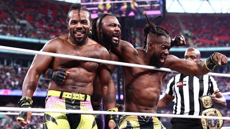 Austin Creed, Swerve Strickland, and Kofi at All In
