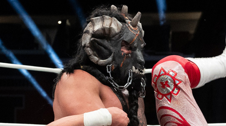 The Beast Mortos holding what appears to be a random leg