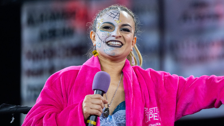 Thunder Rosa smiling