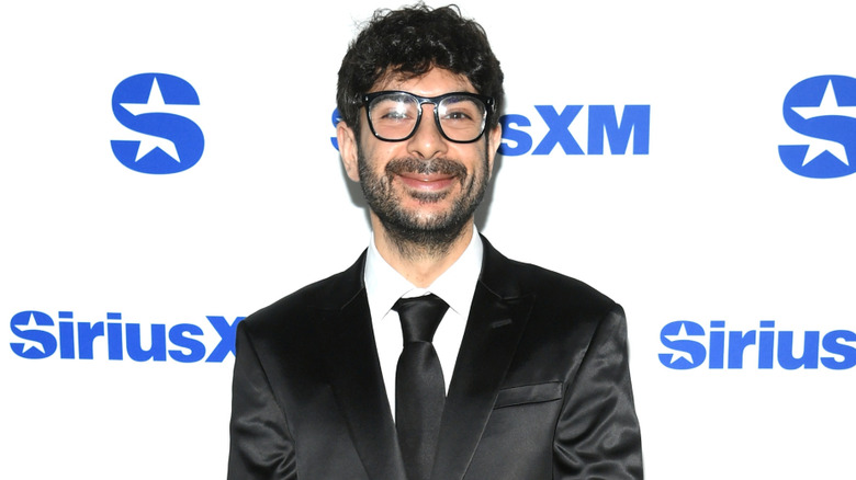 Tony Khan visits SiriusXM Studios on November 18, 2025 in New York City.