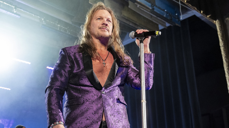 Jericho on stage at a Fozzy performance