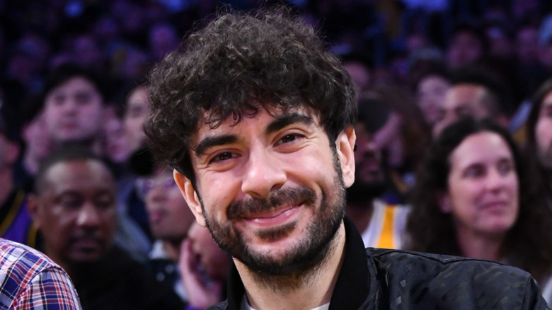 Tony Khan at a Lakers game