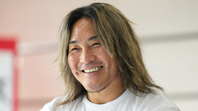 A very happy Hiroshi Tanahashi