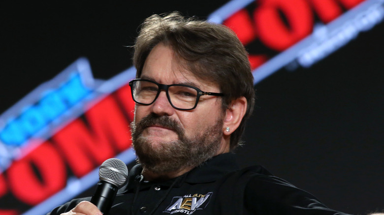 Tony Schiavone preparing to speak
