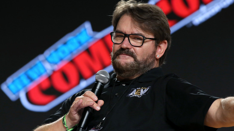 Tony Schiavone during 2021's New York Comic Con