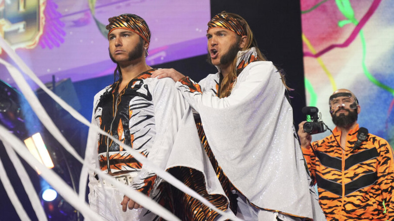 The Young Bucks walking to the ring