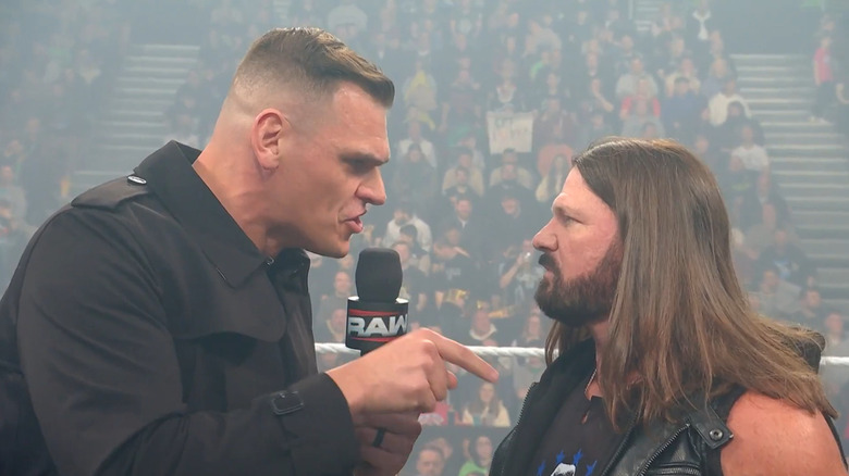 Gunther and AJ Styles face-to-face