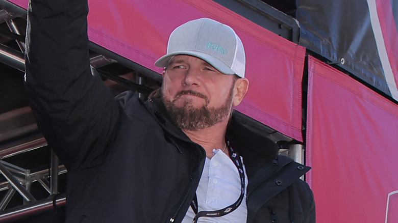 AJ Styles wearing a hat