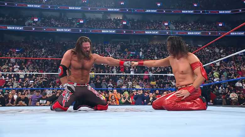 AJ Styles and Shinsuke Nakamura in the ring together