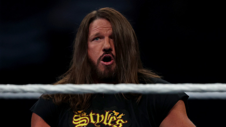 AJ Styles making a face