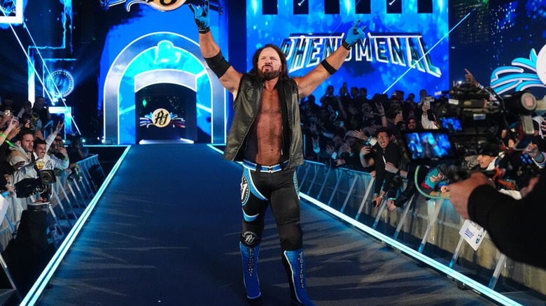 AJ Styles walking to the ring