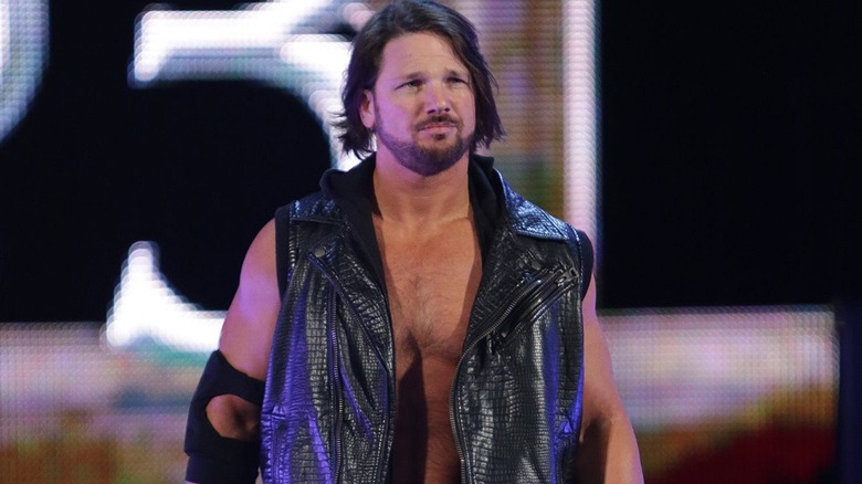 AJ Styles making his way to the ring during his WWE debut at Royal Rumble 2016.