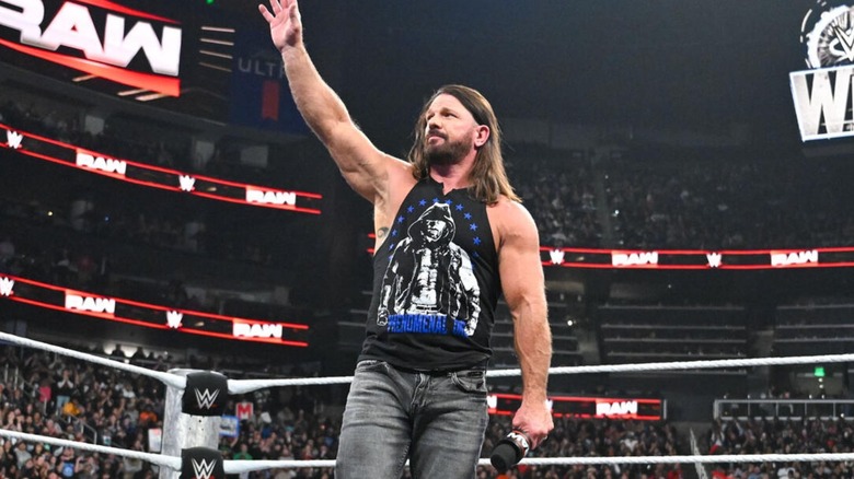AJ Styles in the ring on WWE Raw