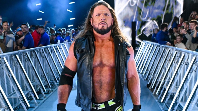 AJ Styles making his entrance in WWE