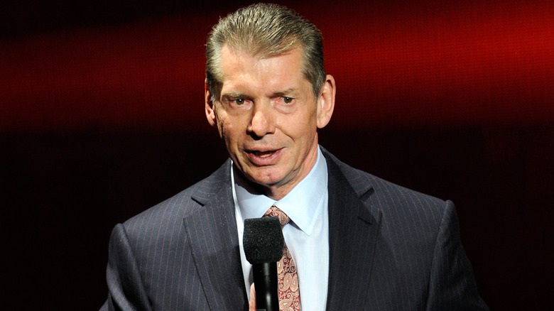 Vince McMahon with a mic