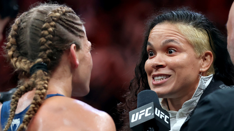 Amanda Nunes confronts Kayla Harrison