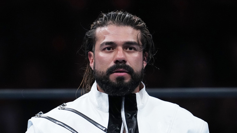 Andrade El Idolo after unmasking in Japan