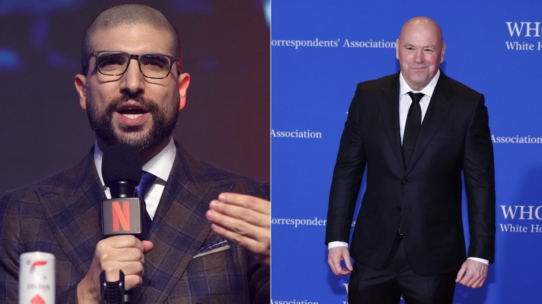 [Left] Ariel Helwani and [Right] Dana White