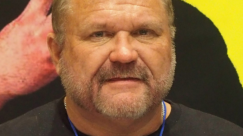 Arn Anderson at a press event 