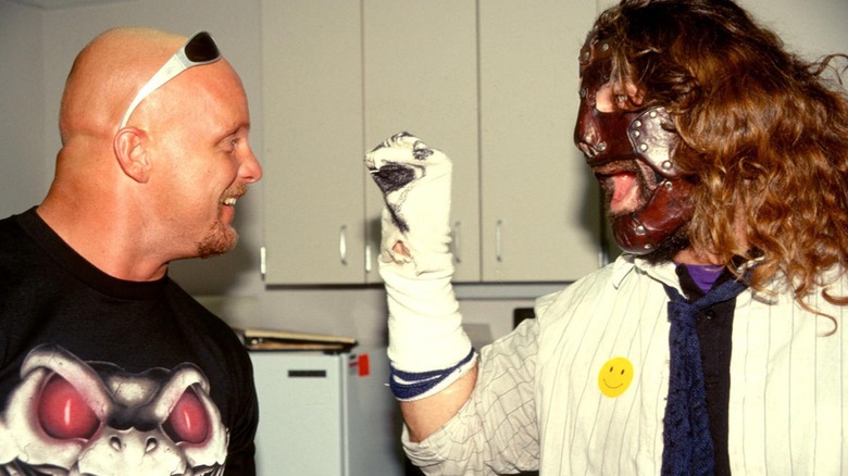 Mick Foley Makes Steve Austin Smile