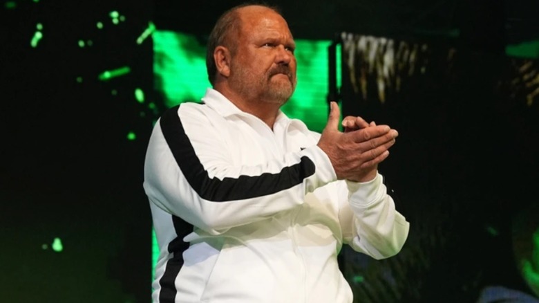 Arn Anderson wearing a white tracksuit