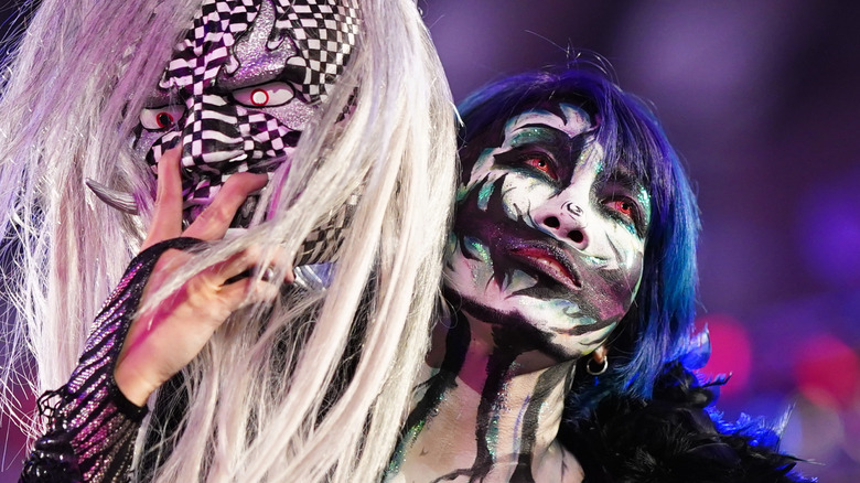 Asuka makes her entrance during Monday Night RAW at Resch Center on June 16, 2025 in Green Bay, Wisconsin.