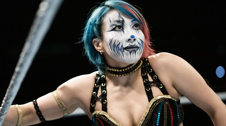 Asuka wearing face paint