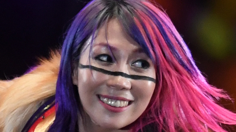 Asuka at a WWE event in Japan in 2019