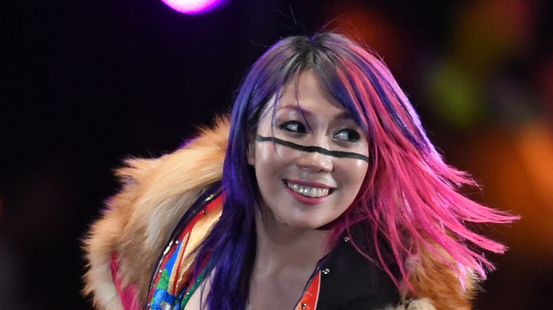 Asuka makes an entrance