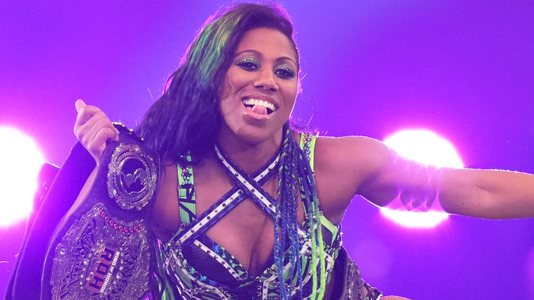 Athena holding the ROH Women's Championship