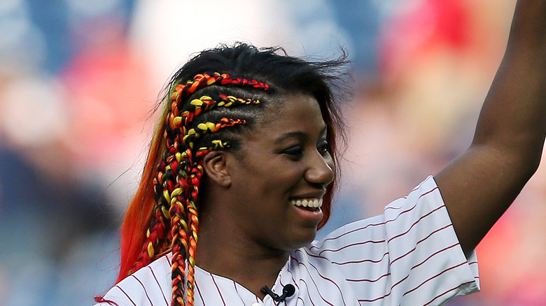 Athena at a Phillies game