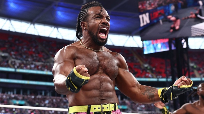 Austin Creed celebrating at All In