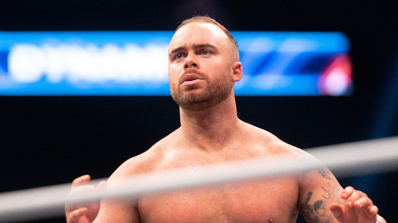 Austin Gunn performing in AEW