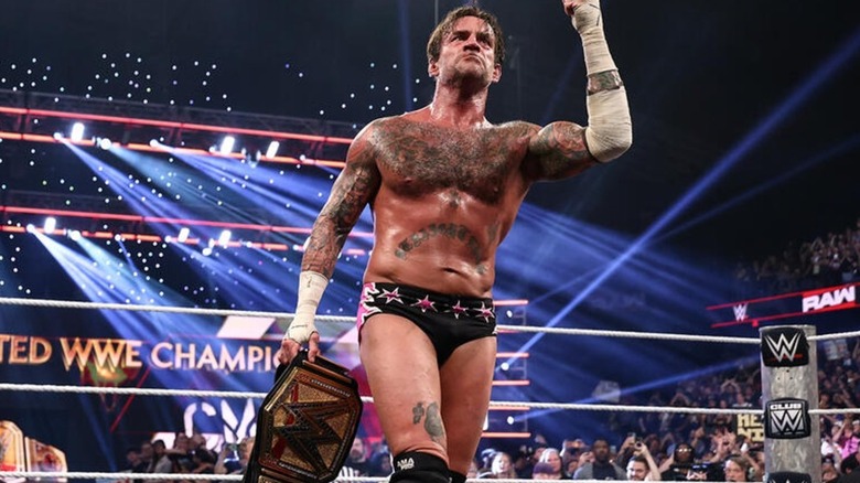 CM Punk celebrating his win