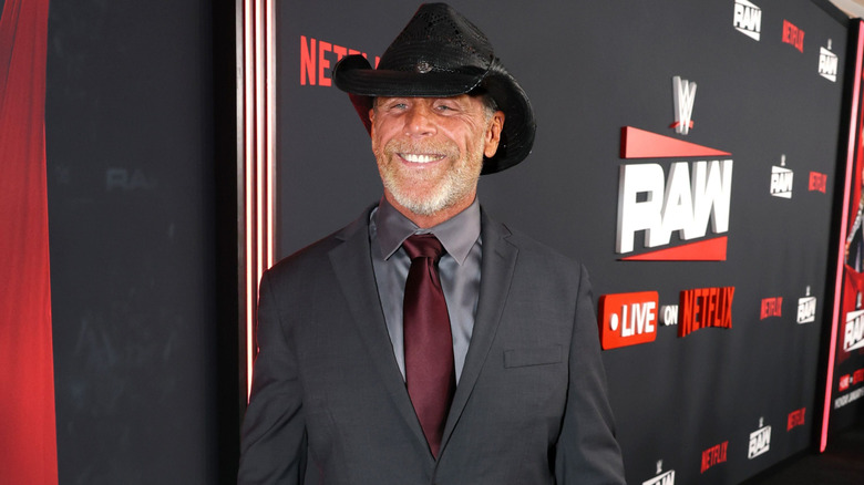 Shawn Michaels posing on the red carpet