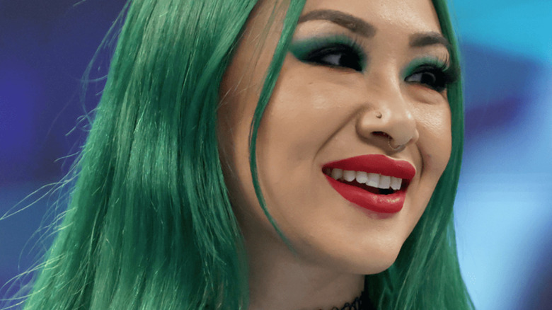 Shotzi smiles during a match on "WWE SmackDown"