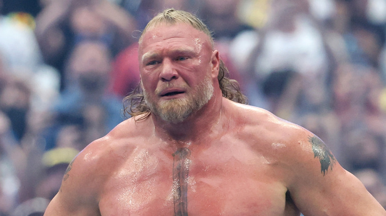 Brock Lesnar after finally reading the lawsuit