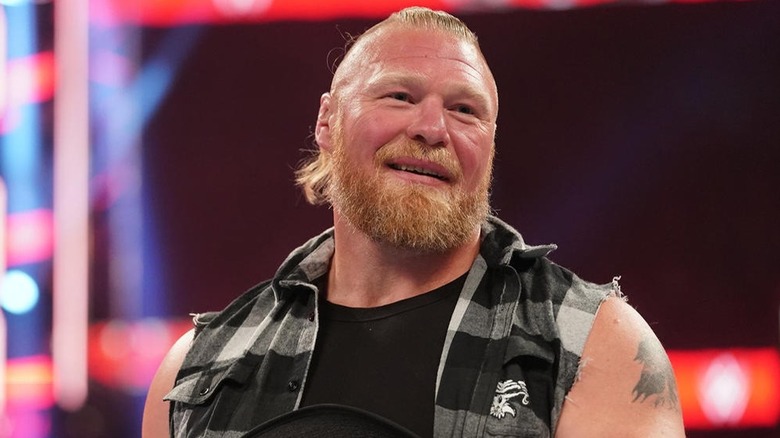 Brock Lesnar smiling 