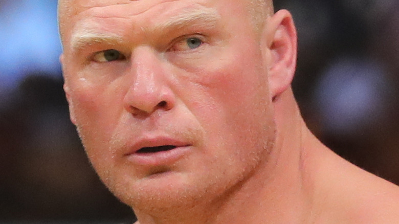 Brock Lesnar looking mad
