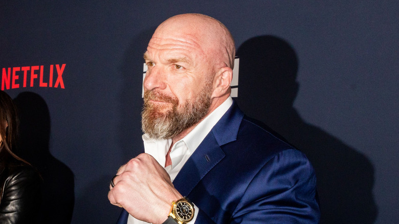 Triple H posing on the red carpet