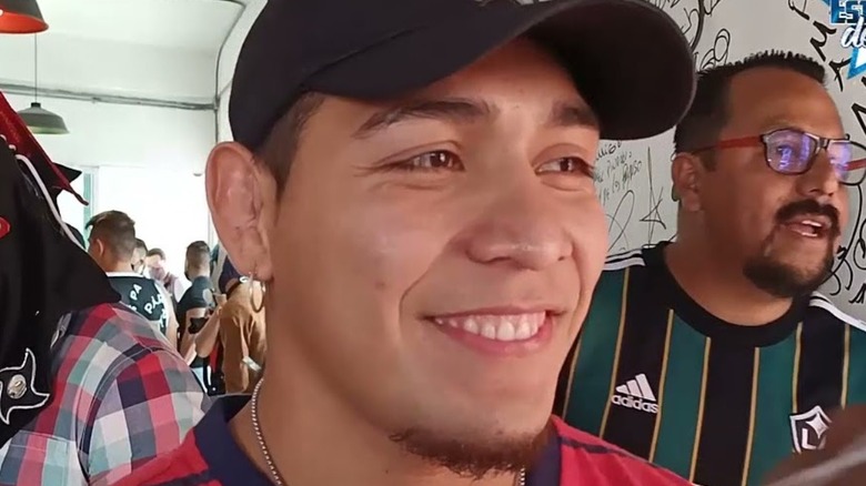 AAA's Hijo del Vikingo smiling