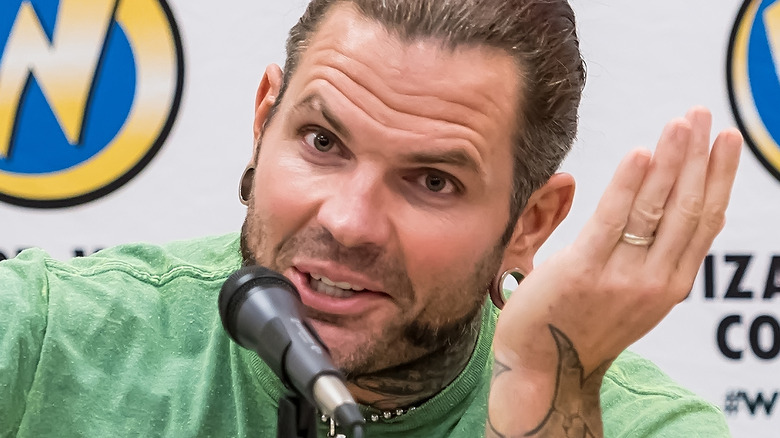 Jeff Hardy at a mic