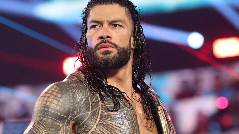 Roman Reigns performing in WWE