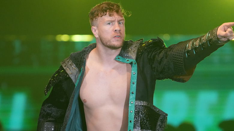 Will Ospreay wearing a black jacket