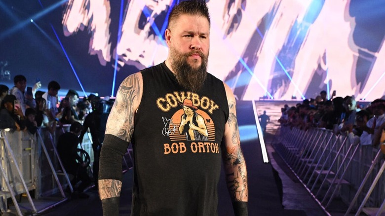 Kevin Owens, wearing a 